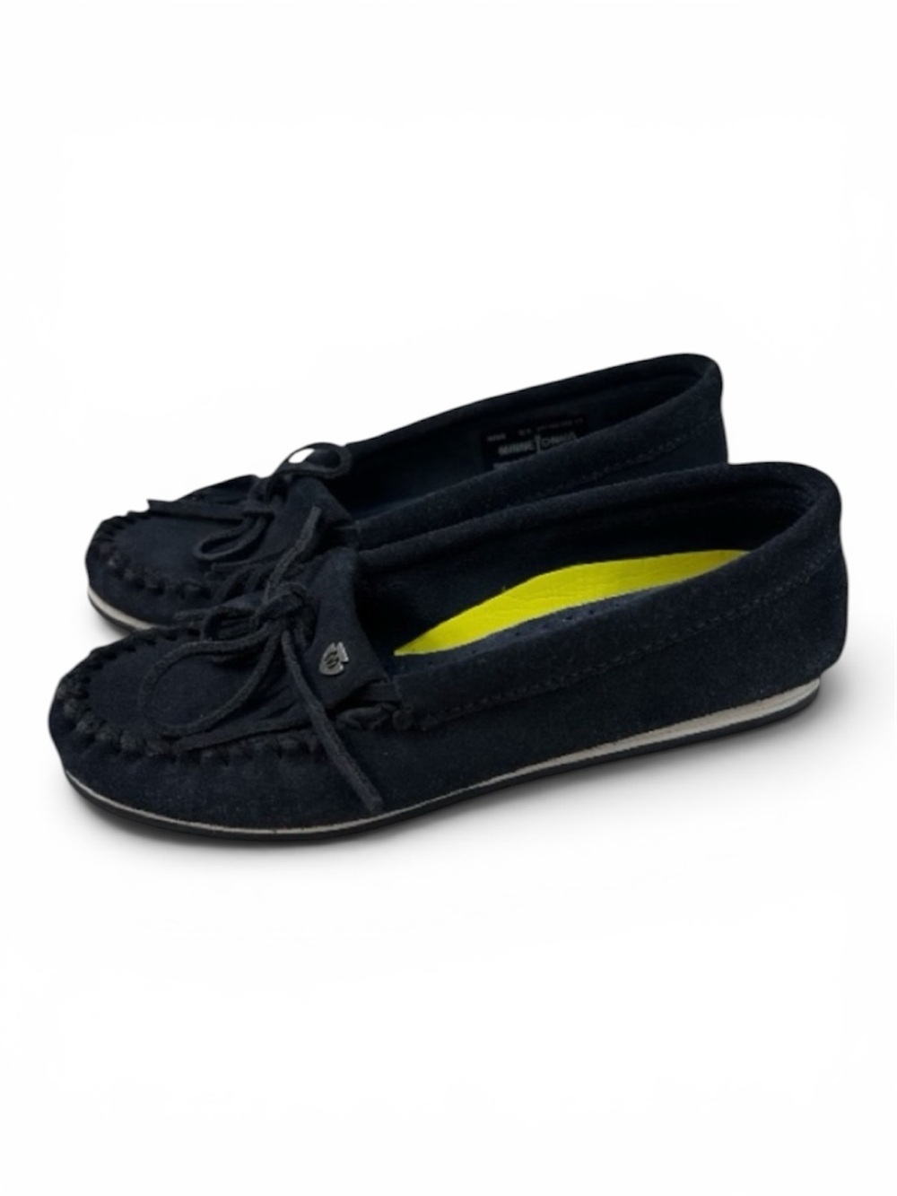 Minnetonka Dark Blue Moccasins Suede Leather 6.5